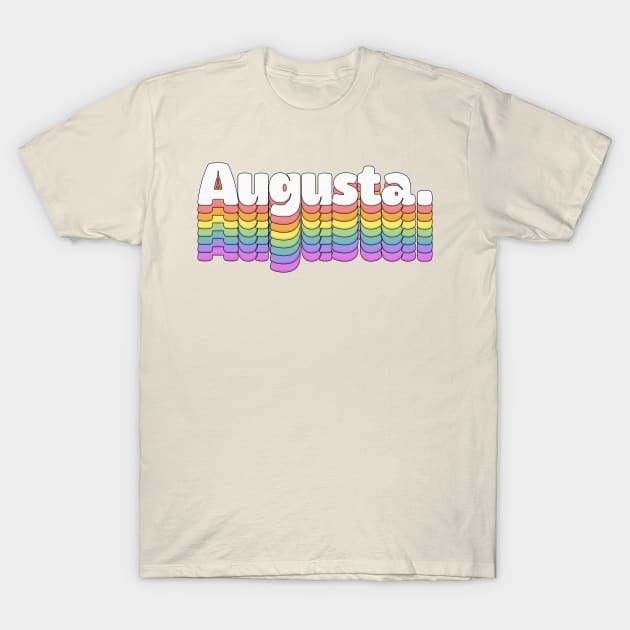 Augusta \\// Retro Typography Design T-Shirt by DankFutura